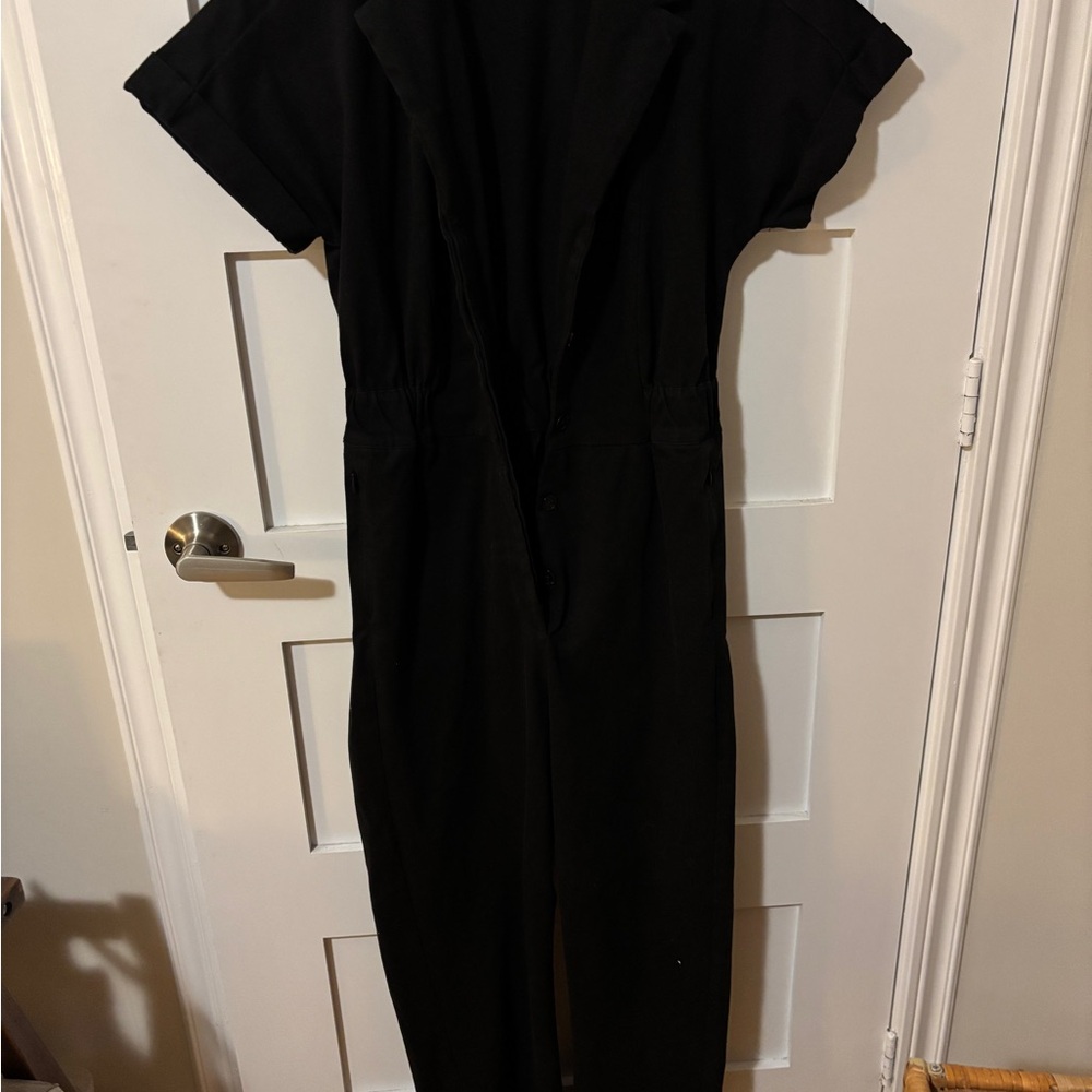 Frank and Oak Commuter Black Jumpsuit (pockets with zippers)